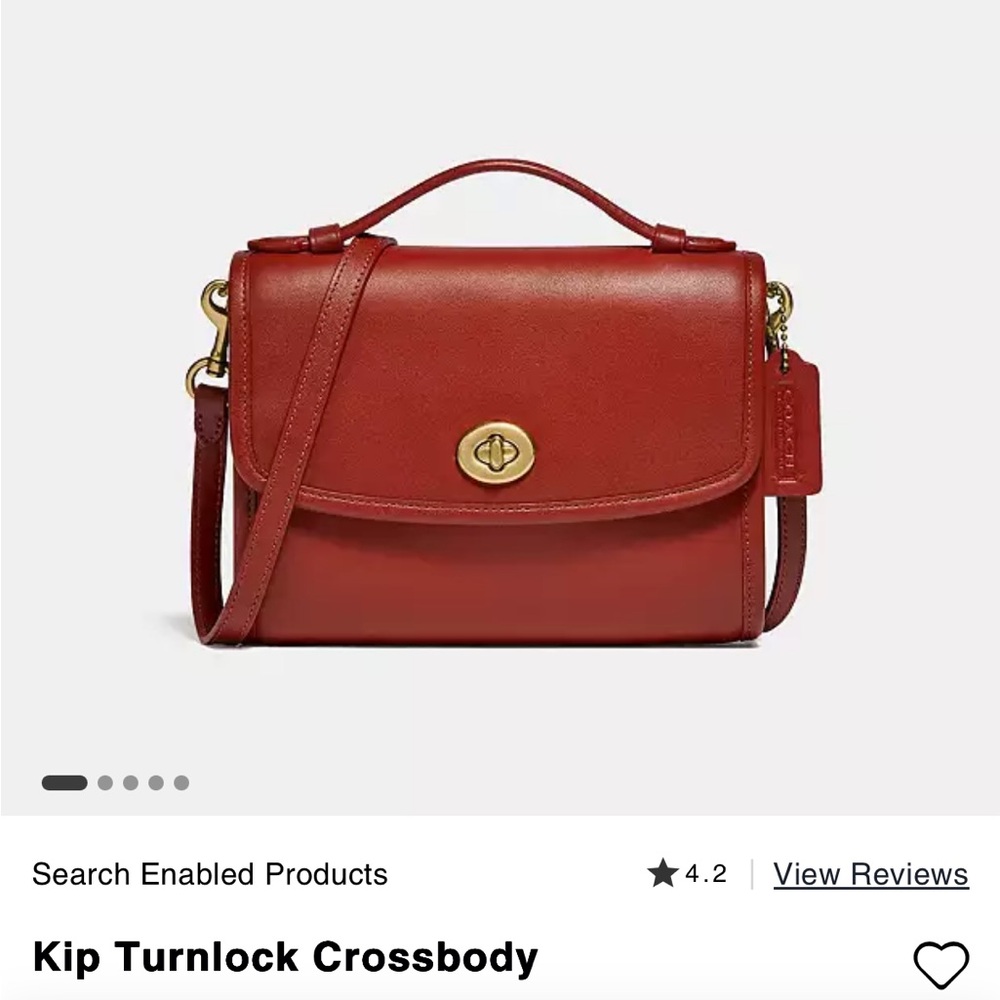 Coach Kip Turnlock Crossbody Bag - Red